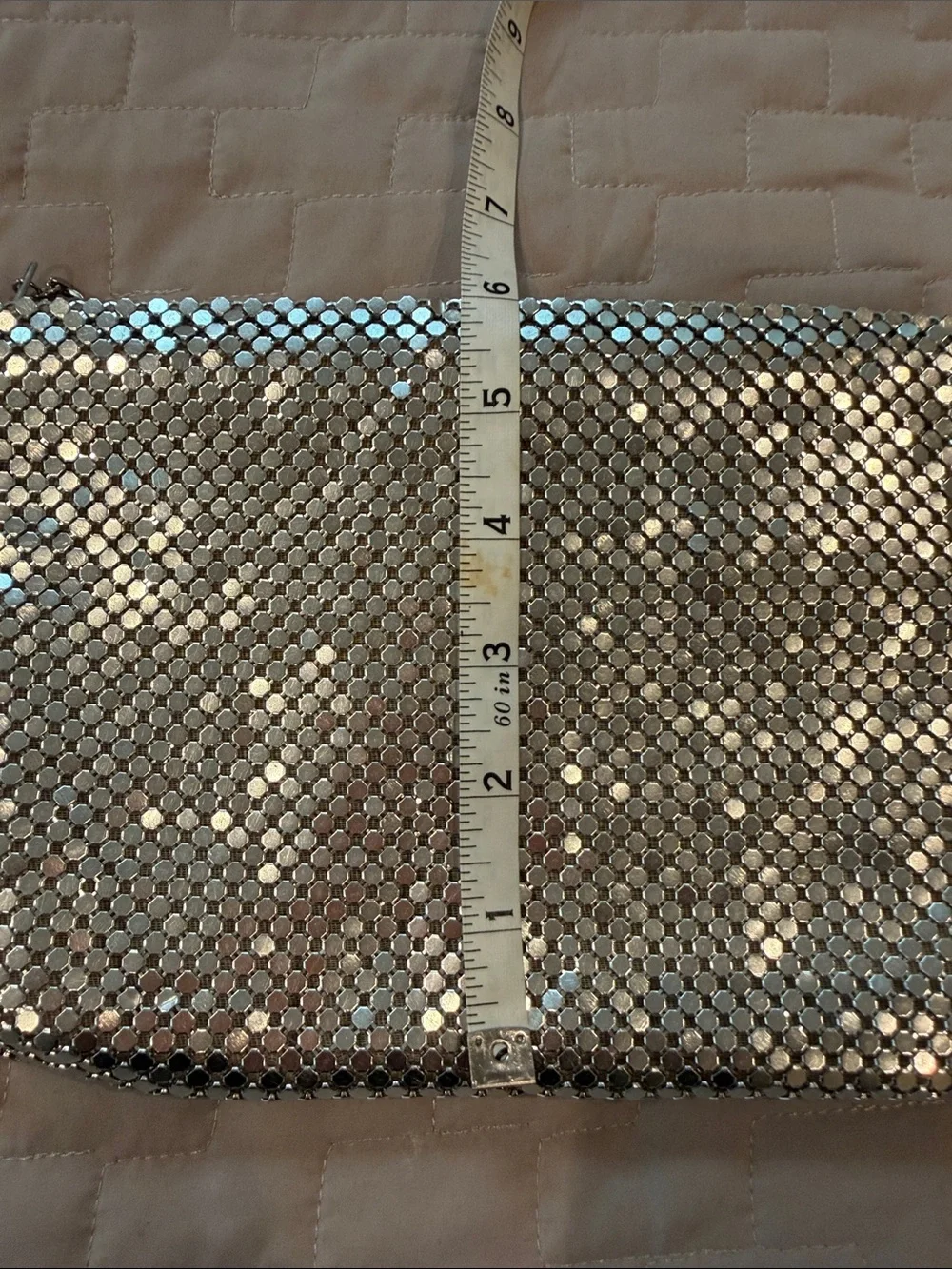 Whiting & Davis Vintage Silver Mesh Clutch Pouch